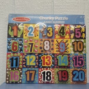 New Melissa & Doug Colorful Chunky Numbers Puzzle